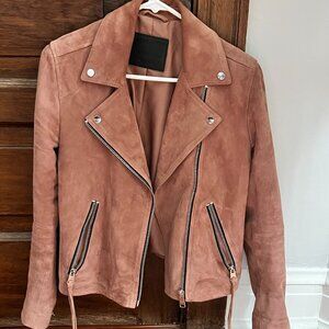Dalby Suede Biker Jacket ROSE PINK - US 8